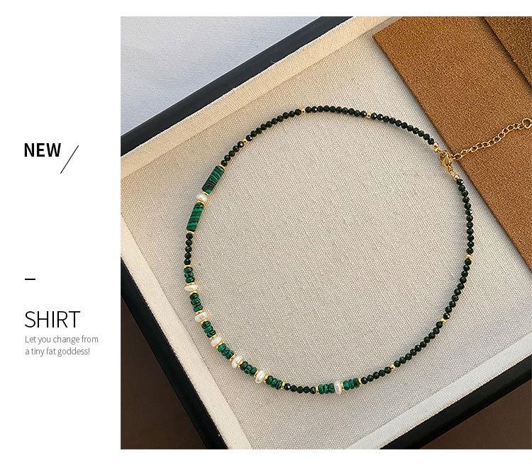 Collier de perles d'agate 2025: Nouveau Collier Ras du Cou Perle Porte-Bonheur Style Chinois, Design de Niche Luxe Léger, Chaîne Clavicule pour Femme