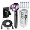 High Pressure Filter Shower Head 3 Modes One-key Stop Water Massage Clean Powerful Pressurized Shower Nozzle