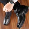 Black Male Winter Shoes Ankle Lace Up Men's Snow Boots Booties Fashion Casual Footwear Work Thick Plush New In Waterproof Fur