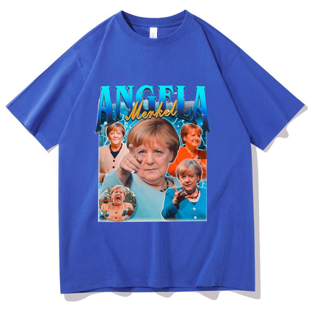 Angela Merkel 90s Vintage Graphic Tshirt Unisex Summer Casual Oversized Short Sleeve Tees Unisex Fashion Soft Cotton Streetwear
