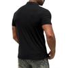 Cotton Men Casual  T-Shirts Gym Summer Lapel Collar T-Shirt Short Sleeve Tops Tees Men Clothes Streetwear High Elastic