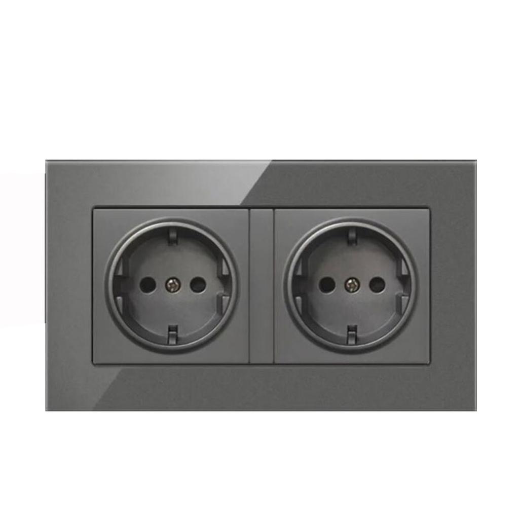 European Standard Wall Power Socket Panel Round Hole Panel Socket