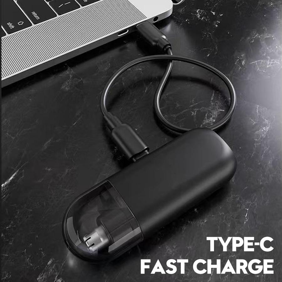 Nose Hair Trimmer Type-C Charging Rounded Arched Blade Electric Portable Men Mini Nose Hair Trimmer Face Care Kit Tools