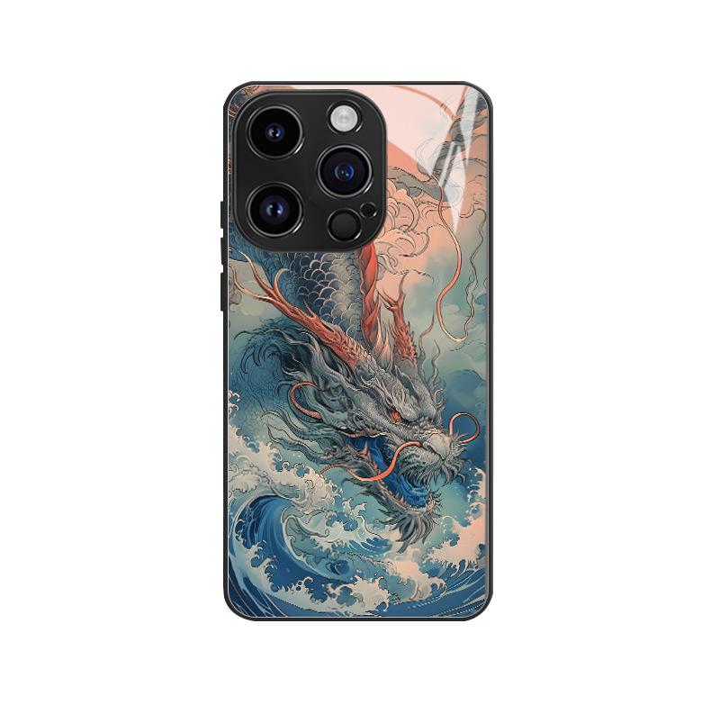 Chiny smok etui na telefon komórkowy apple 17 moda modna marka iphone16 wysokiej klasy szklane etui 12promax etui ochronne