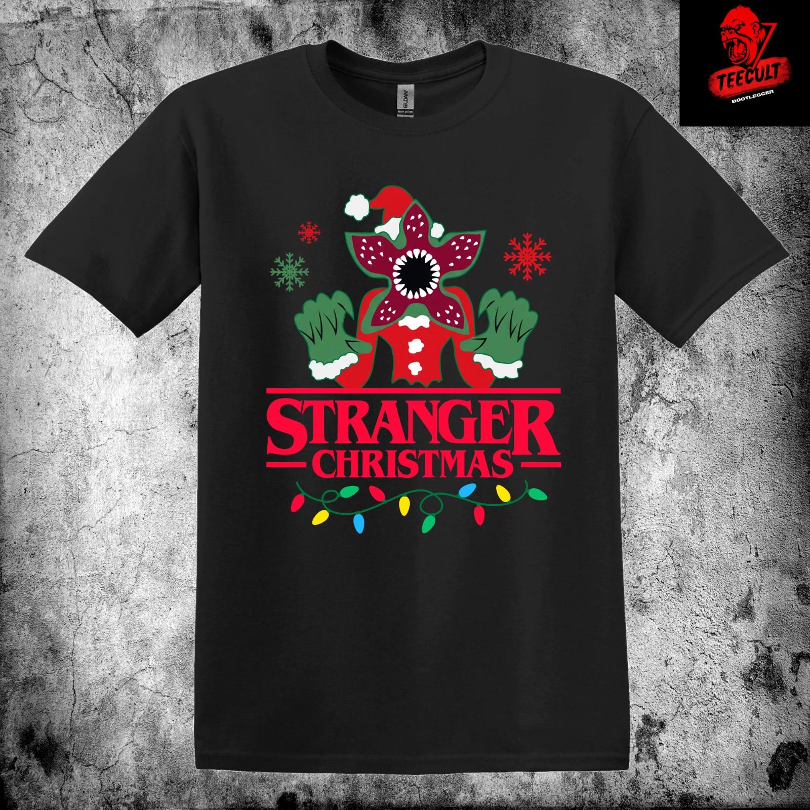 Men s and Women s T-shirts Stranger Things  The Upside Down  Christmas Heavy Cotton XXXXL