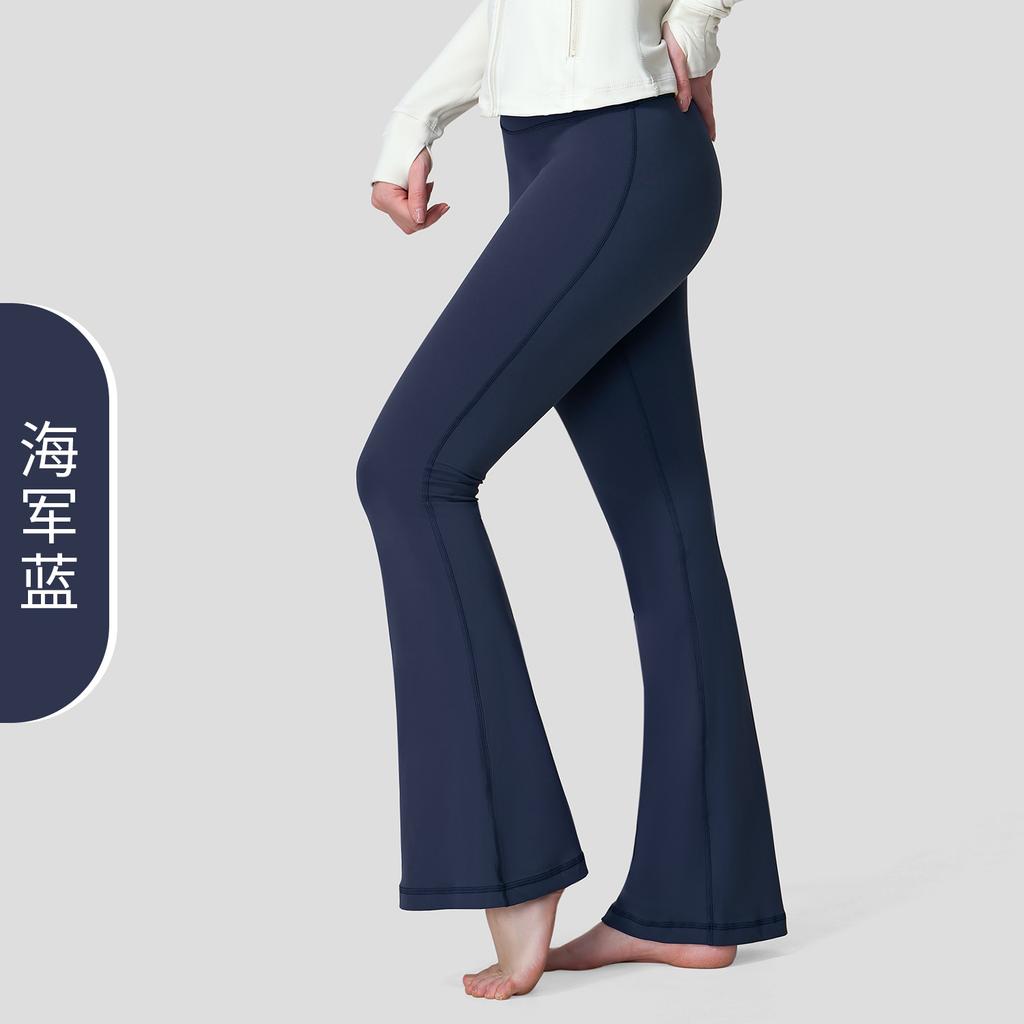 NUF Nude Lycra No Size Micro-pull Yoga Pants High Waist Hip Lift Thin Flared Pants Sports Running Fitness Pants