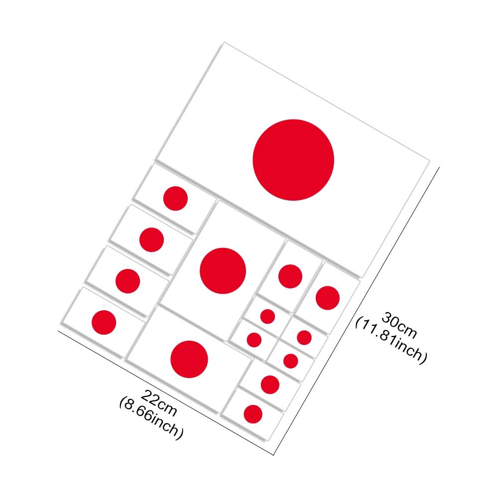 Verschiedene Japanische Flaggen Aufkleber Grafiken Japan Länderflaggen Dekor Aufkleber Vinyl Fenster Karosserie Abdeckung Wand Stoßstangen Aufkleber Wasserdicht