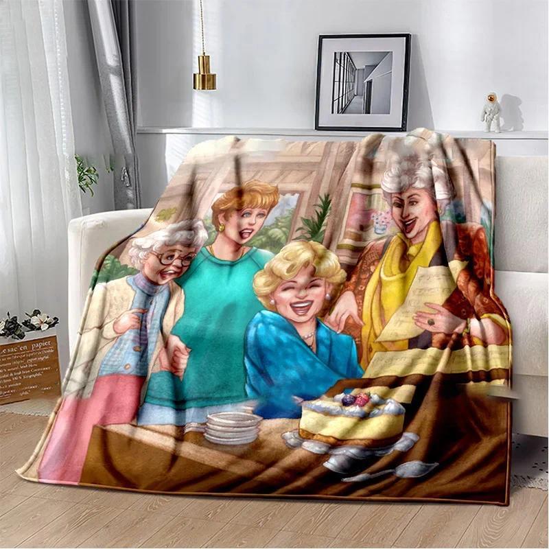 Classic Tv Throw Blanket Golden Girls Friend Ship Flannel Lightweight Plush Fuzzy Cozy Soft Blankets and Throws Custom Blankets