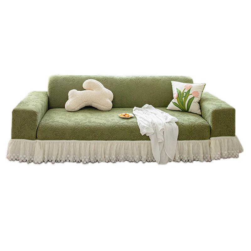 The New Skirted Straight Row Sofa Cover All Inclusive Universal Set  Suitable for All Seasons  Provides Protection Against Cat Scratches