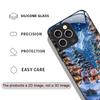 Cute Winter Snowman Christmas Tree Tempered Glass Phone Case for iPhone 17 16 Pro Max 15 14 13 12 Mini 11 X XS XR 7 8 Plus Cover