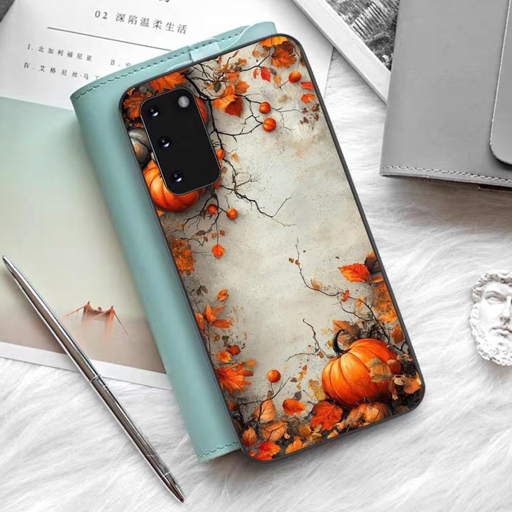 

Pumpkin Happy Fall Autumn Phone Case Silicone PC+TPU For Samsung S10 20 30 22 23 24 Plus Lite Ultra Cover Samsung S30 Plus 5g