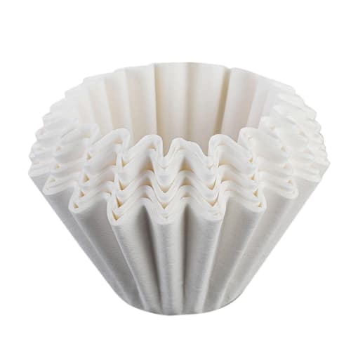 50-Count Basket-Style Paper Coffee Filters, 45mm Diameter, for 1-4 Cups, Original Wave-Shaped Filters, Disposable Paper Coffee Filters, Home Basket Co
