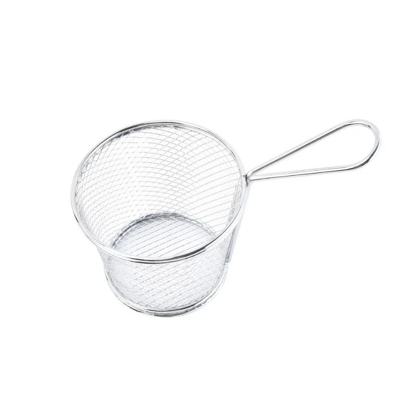 

Корзина для фри из нержавеющей стали 304, круглая сетка для масла, течь, кухонный гаджет, корзина для фри, кухонный инструмент, сито S