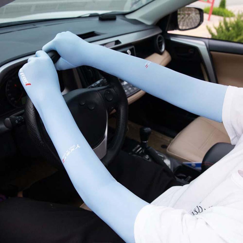 Sun Protection Summer Long Arm Covers Thin Anti-UV Arm Sleeves Half Finger Ice Sleeves Driving