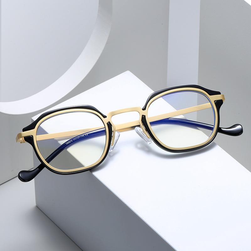 Blue Light Computer Glasses Men  Metal Round Frame Myopia Glasses Women Vintage Optical Nearsighted Eyeglasses 0 To -600