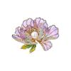 Bo Xin Yun High-End Enamel Peony & Freshwater Pearl Brooch