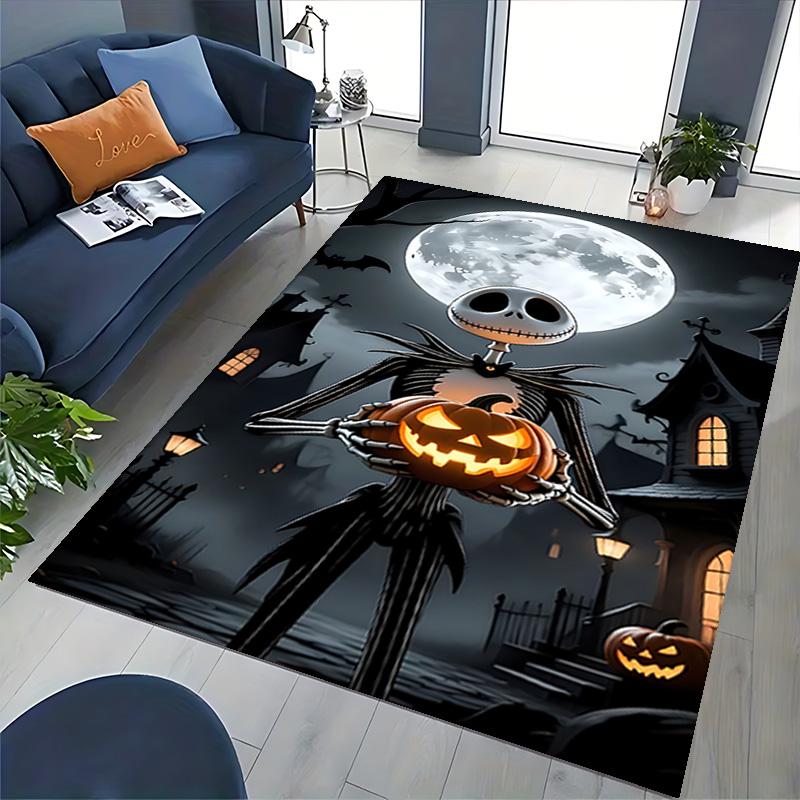 1pc Nightmare Before Christmas Carpet for Playroom Bedroom Living Room Sofa Home Decor,Game Area Rug Non-slip Floor Mat. D7280127