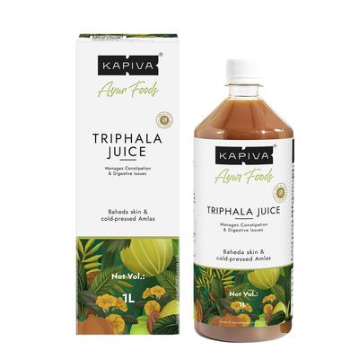 Kapiva Triphala Saft 1 L Ayurvedischer Tägliches Verdauungs-Wellness-Getränk Ohne Zuckerzusatz Traditionelles Kräuter-Tonikum