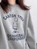 Women Letter Pattern Print Loose Pullover Hoodies Students Fashion Sweatshirt Ladies Round Neck Sweater Velvet Autumn New