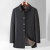 Mid-Length Lapel Business Casual Windbreaker for Men - Spring/Autumn Collection