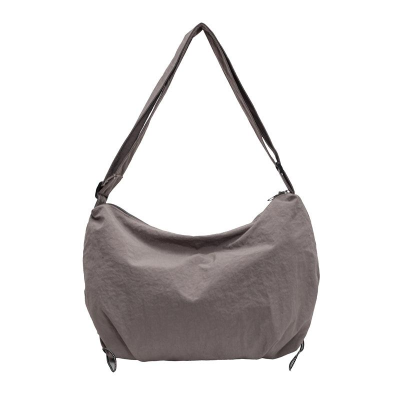 Einfarbige Umhängetasche Studenten Schultertasche mit großer Kapazität Damen Hobo-Tasche