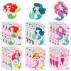 6 Photos/Bake Mermaid Face Change Sticker Mermaid Princess Cartoon Parent-Child Interactive Puzzle Handbook DIY Puzzle Sticker