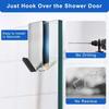 1pc/2pcs Shower Door Hooks Casual Style Easy Install Door Mount Hangers for Bathroom Glass Doors No-Drill Adhesive