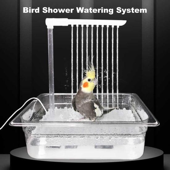 

Ванна для попугаев Budgie Автоматический поливочный фонтан для птиц с питанием от USB 10 розеток Купальня для птиц