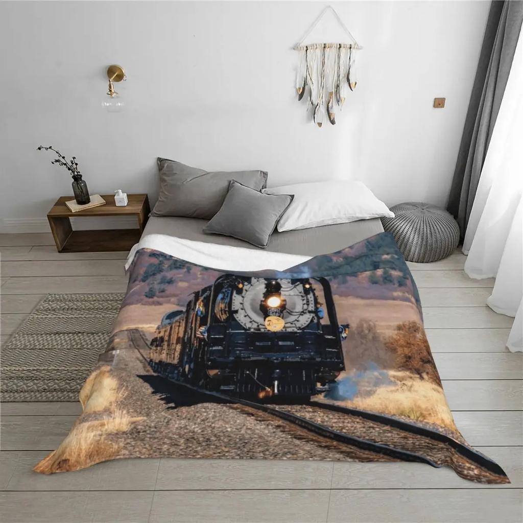 Union Pacific 844 Throw Blanket Flannels Decorative Throw Custom Polar Blankets