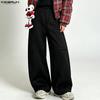 INCERUN Men's Elastic Waist Casual Loose Streetwear Trousers Hip Hop Wide Leg Pants