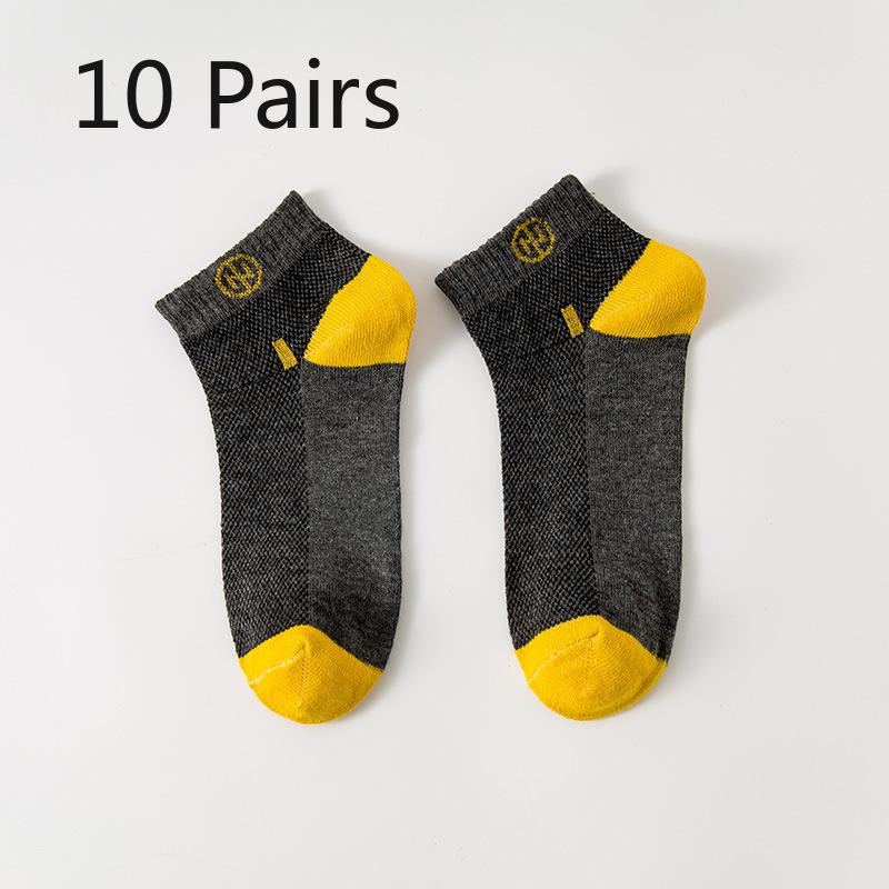 

10 пар мужских весенне-осенних цветных сетчатых дышащих влагоотводящих дезодорирующих носков 10 Pairs