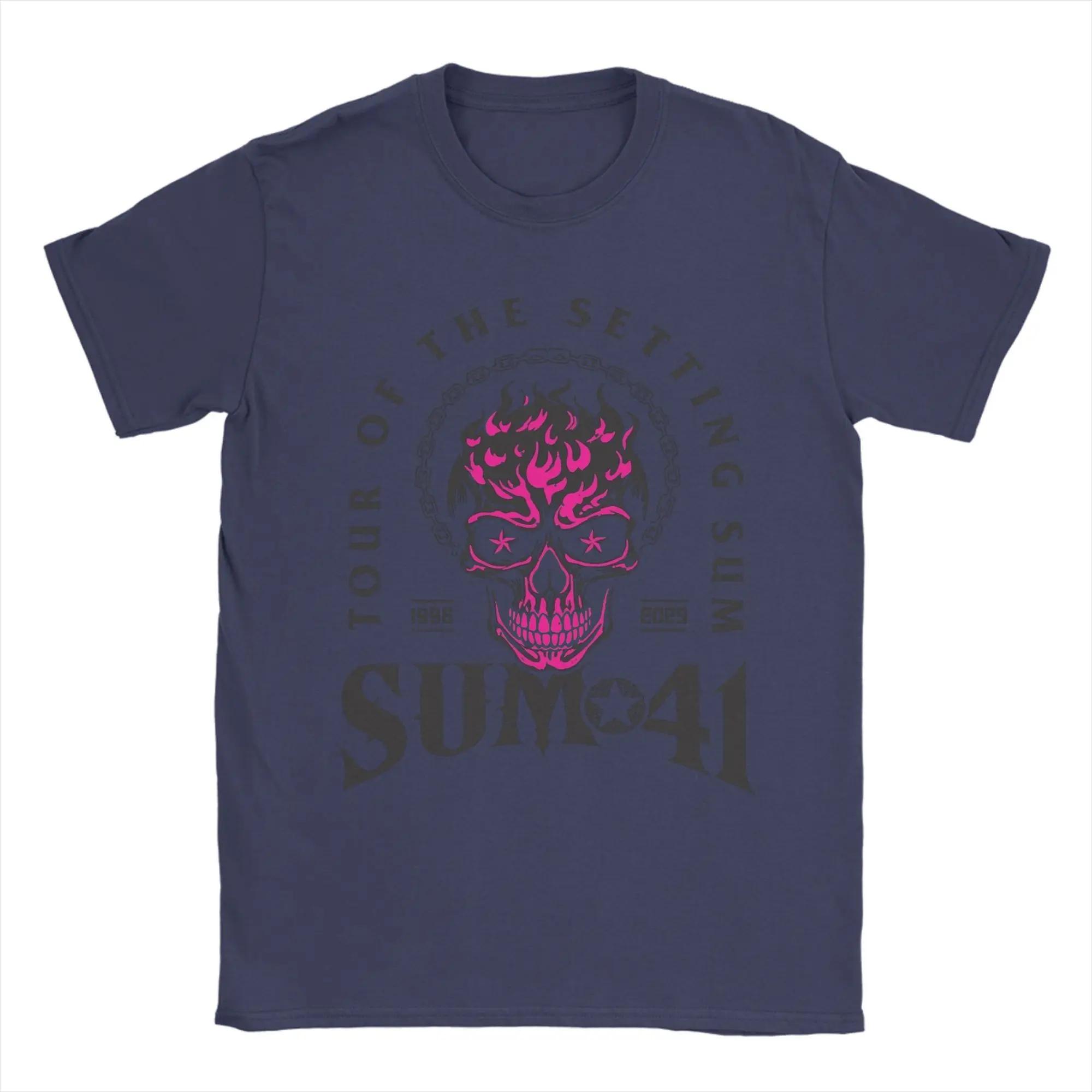 

The Final Tour Sum 41 TShirt Unisex Women Funny Cotton Tee Shirt Round Collar Short Sleeve T Shirts Big Size Tops S