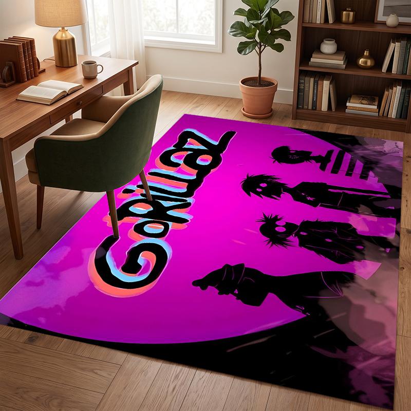 Gorillaz (1) Büurteppich Eleganter Bodenteppich für Büro Wohnzimmer Schlafzimmer und Innenräume