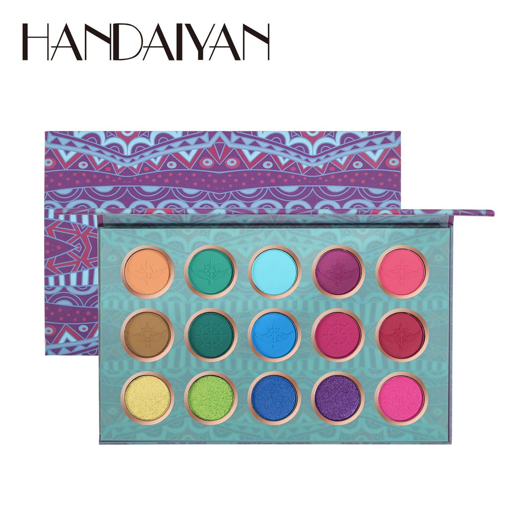 15barevná retro paletka očních stínů se zrcadlovým perleťovým matným make-up očním stínem