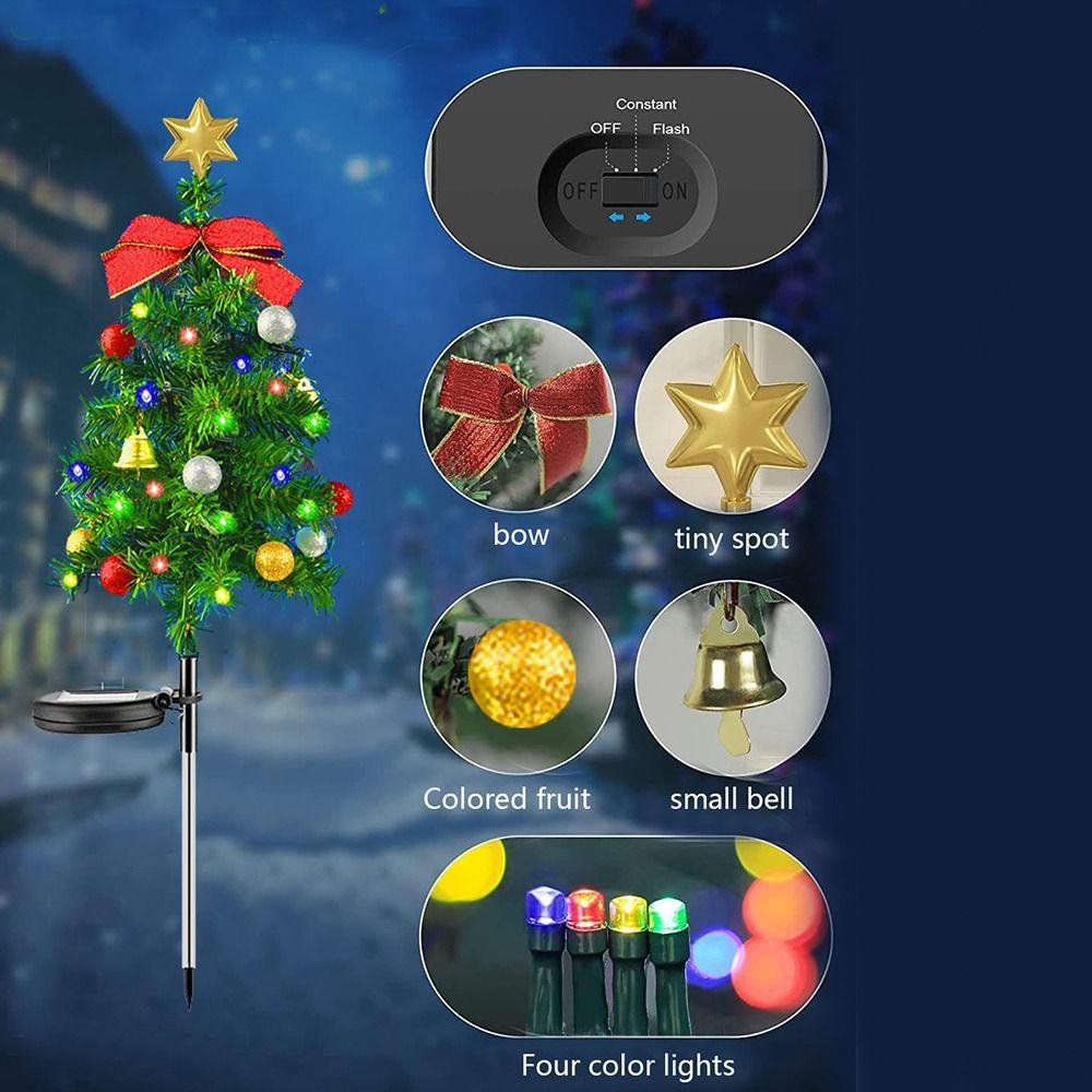 Waterproof Solar Christmas Tree Lights LED Christmas Tree Floor Lights Simulated   Yard