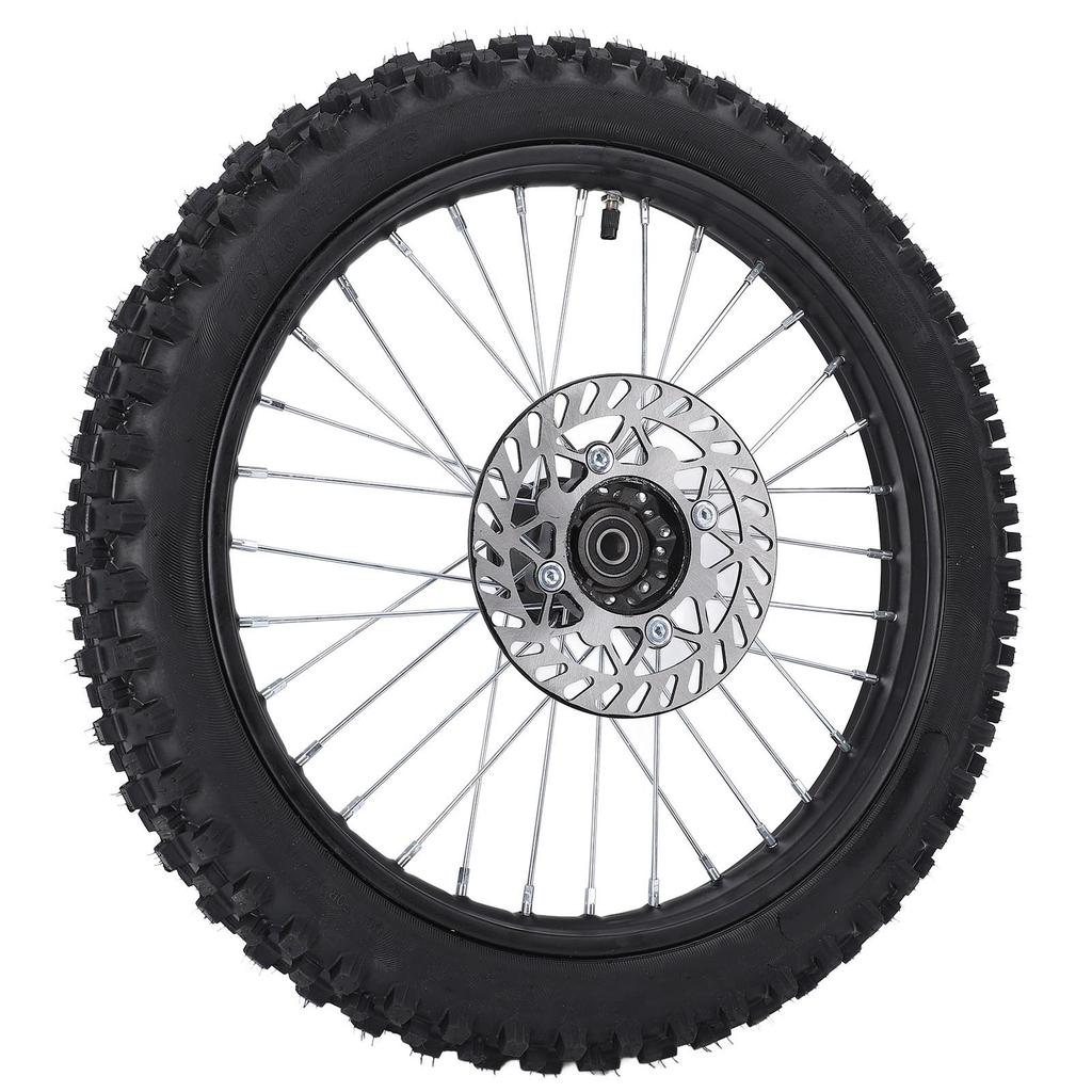 17 Inch Front Wheel Assembly 70 100 17 2.75 17 Tire Inner Tube 15mm Rim Axle with Brake Rotor for Pit Dirt Bike