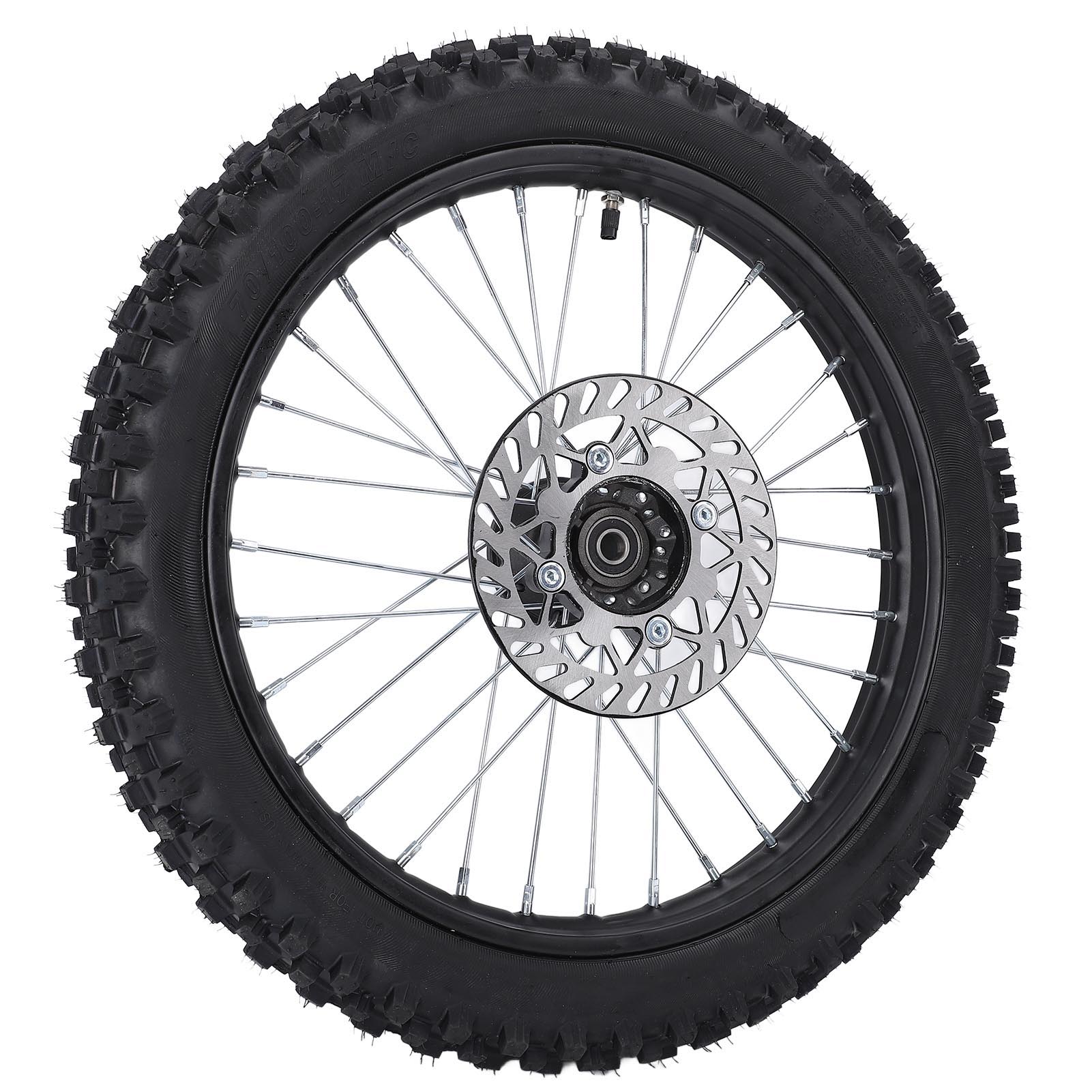 

17-дюймовое переднее колесо в сборе 70 100 17 2.75 17 Шина Камера 15-мм обод Ось с тормозным диском для питбайка