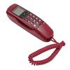 Wall Corded Telephone Caller ID Support Call Back Prevent Slip Landline Phone for Home Hotel Red