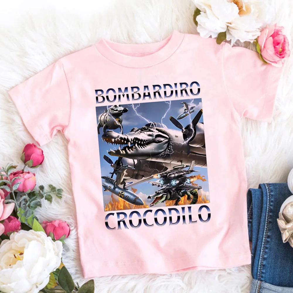 Italská Brainrot Dětské Tričko Tung Tung Tung Sahur Letní Oblečení Vtipné Meme Krátký Rukáv Tričko Kluk Dívka Roztomilé Tričko Dárek