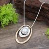 New matte hollow geometric ring long pendant women's fashion versatile irregular oval long necklace