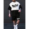 Traje de 2 piezas para hombre, adecuado para el uso diario casual, fitness, running y deportes.