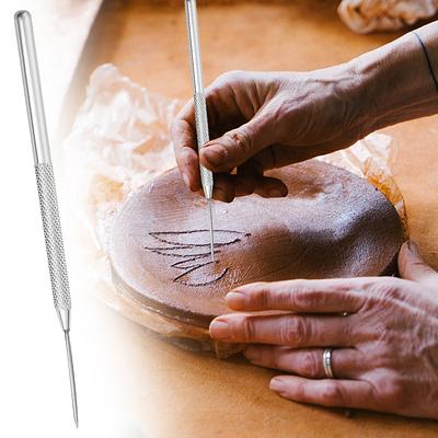 7 Pin Federdraht Textur Keramik Werkzeuge Polymer Clay Bildhauerei Modellierwerkzeug Diy Töpferpinsel Töpferwerkzeuge Kuchenzubehör