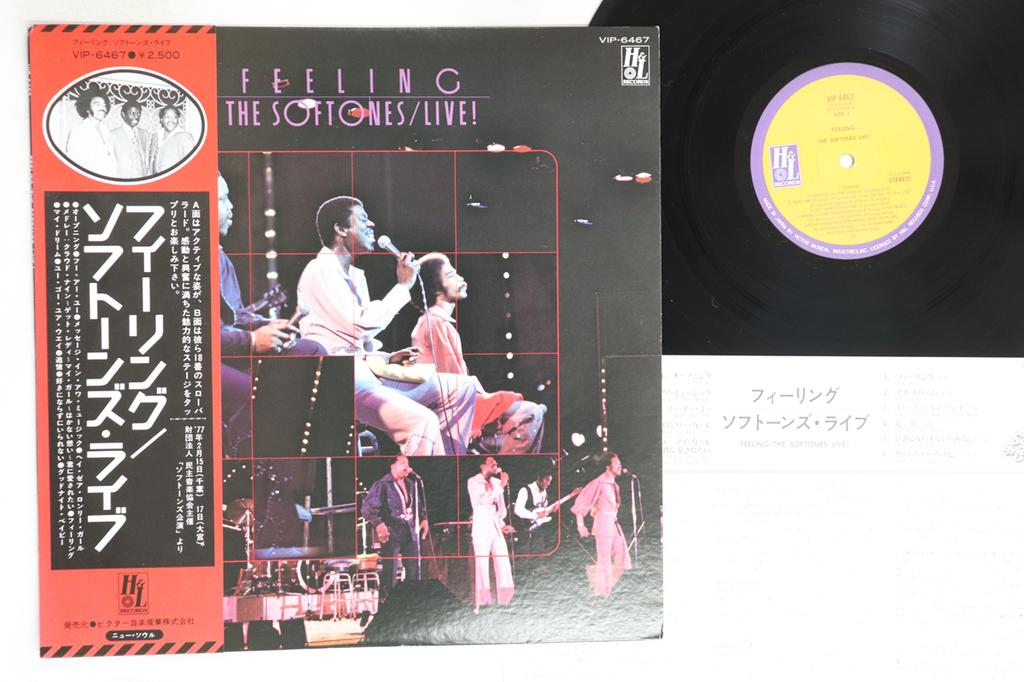 LP Record SOFTONES - Feeling Live! VIP6467 H&L 1977 Japan Obi Soul/Funk Used