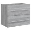 Washbasin Cabinet with Built in Basin Grey Sonoma Particleboard