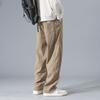 Men's Corduroy Wide-Leg Pants: Trendy, Casual, Large Size for All Seasons