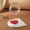 Romantic Heart High-Stemmed Wine Glass Set - Wedding, Valentine's Day, Anniversary Gift for Couples
