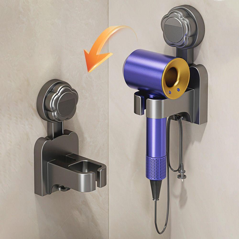 2Pcs Punch-Free Blow Dryer Hanger Wall Mounted Air Blower Storage Bracket  for Home