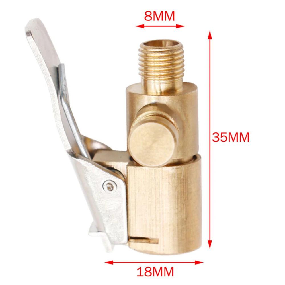 Inflator Pump Valve Connector Deflated Clip-on Adapter Brass Tyre Wheel Tire Air Chuck Tyre Wheel Valve Inflatable Pump Nozzle