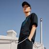Li Ning Sports Lifestyle Series High Street American Vintage Letter Print Loose Comfortable Short Sleeve T-Shirt Unisex Tops Black AHSU741-2