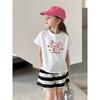 2026 Summer New Children's Pure Cotton Short-Sleeve T-Shirt, Loose Korean Style Unisex Youth and Older Children Printed Top Trendy